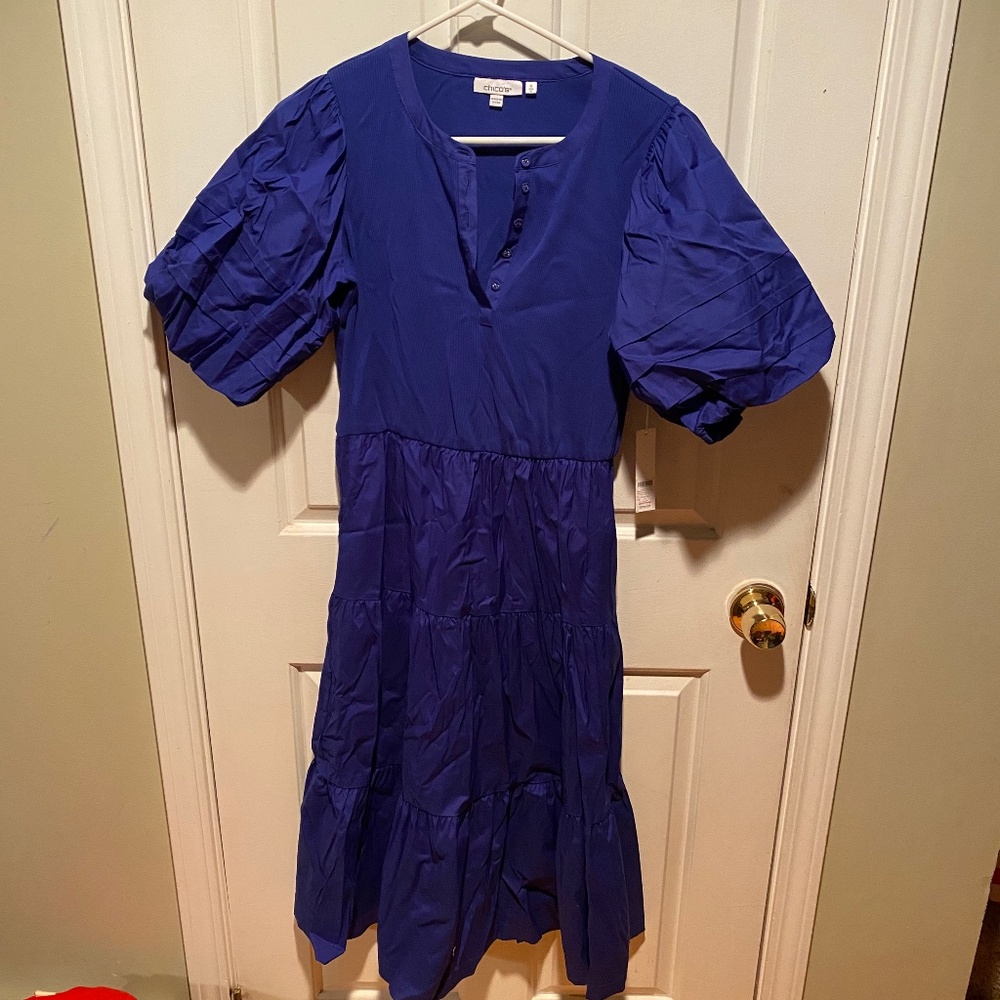 Chicos bright blue dress